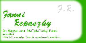 fanni repaszky business card